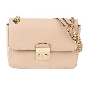 Michael Kors Beige Saffiano Leather Shoulder Bag